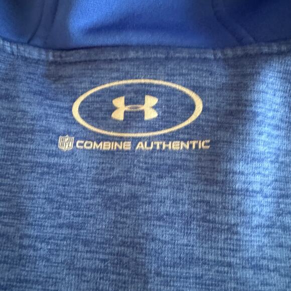 Under Armour Team Issued NFL New York Giants Combine Blue Full Zip Hoodie XXL - Picture 10 of 12